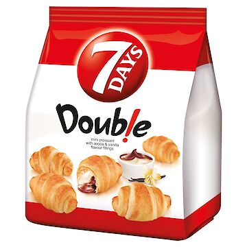 Product image of 7 Days Double Mini Croissant with Cocoa & Vanilla Flavour Fillings by 7 Days