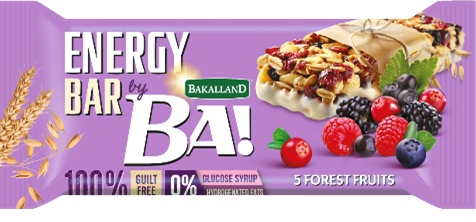 Product image of Bakalland Energy Cereal bar with 5 forest fruits and yogurt coating by Bakalland