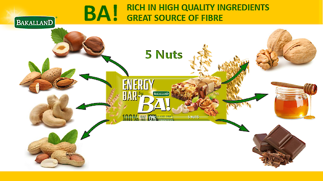 Product image of Bakalland Energy Nut bar  with 5 nuts and milk chocolate by Bakalland