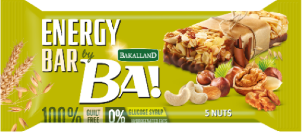 Product image of Bakalland Energy Nut bar with 5 nuts and milk chocolate by Bakalland