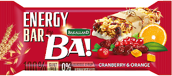 Product image of Bakalland Energy Cereal bar with Cranberry, orange and yogurt glaze by Bakalland