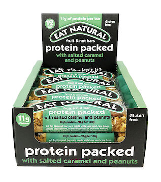 Product image of Protein Packed Fruit & Nut Bar with Salted Caramel & Peanuts by Eat Natural