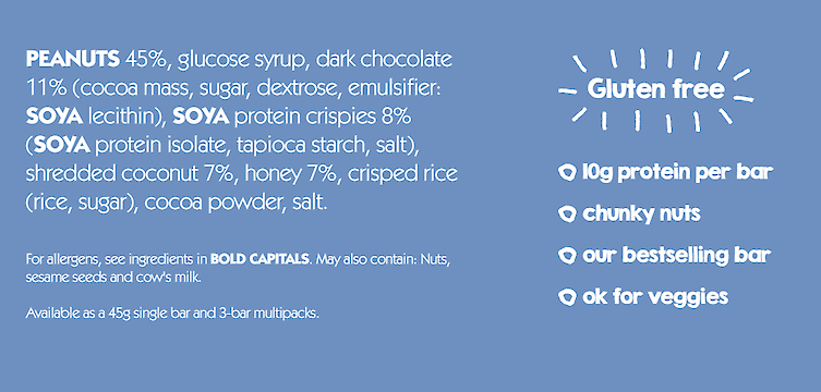 Product image of Protein Packed Nut Bar with Peanuts & Chocolate by Eat Natural