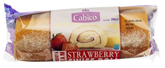 Product image of Strawberry Swiss Roll by Cabico